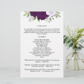 Programme de mariage bi-fold avec page supplémenta (Debout devant)