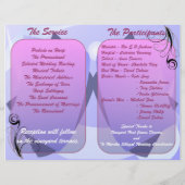 Programme de mariage (Bifold Design) (Dos)