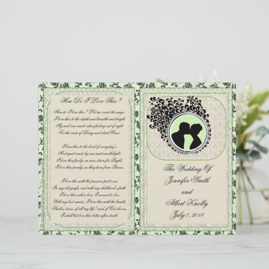 Programme de mariage (Bifold Design) (Debout devant)