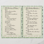 Programme de mariage (Bifold Design) (Dos)