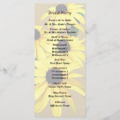 Programme de mariage Black Eyed Susansin a Row (Dos)