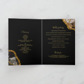 Programme de mariage Black Gold Geode Ordre de ser (Intérieur)