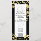 Programme de mariage - Black White Gold Shimmer Fl (Dos)
