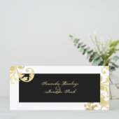 Programme de mariage - Black White Gold Shimmer Fl (Debout devant)