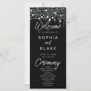 Programme de mariage Black & White Hanging Lights
