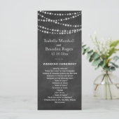 Programme de mariage Blackboard Twinkle Lights (Debout devant)