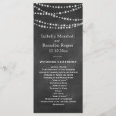 Programme de mariage Blackboard Twinkle Lights (Devant)