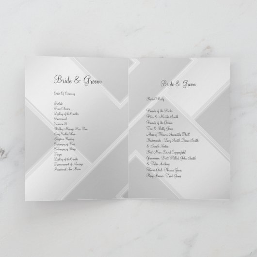Programme de mariage blanc (Intérieur)