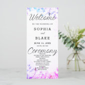 Programme de mariage blanc aux feuilles roses viol (Debout devant)