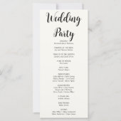 Programme de mariage blanc Boho rose et blanc sous (Dos)