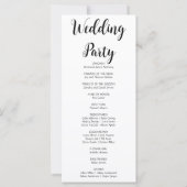 Programme de mariage blanc Boho rose et blanc sous (Dos)