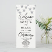 Programme de mariage blanc cassé avec étoiles arge (Debout devant)