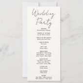 Programme de mariage blanc cassé avec étoiles arge (Dos)