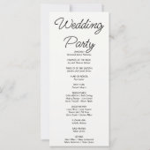 Programme de mariage blanc céleste Silver Stars (Dos)