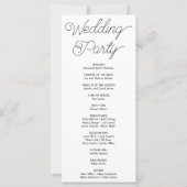 Programme de mariage blanc céleste Silver Stars (Dos)