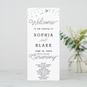 Programme de mariage blanc céleste Silver Stars (Debout devant)