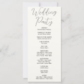 Programme de mariage blanc crème Marguerites Campa (Dos)