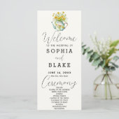 Programme de mariage blanc crème Marguerites Campa (Debout devant)