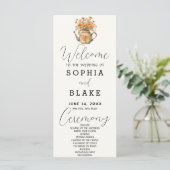 Programme de mariage blanc crème Marguerites Campa (Debout devant)
