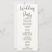 Programme de mariage blanc croissant de lune céles (Dos)
