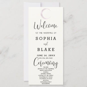Programme de mariage blanc croissant de lune céles
