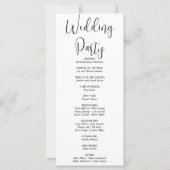 Programme de mariage blanc croissant de lune céles (Dos)
