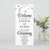 Programme de mariage blanc croissant de lune étoil (Debout devant)