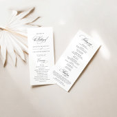 Programme de mariage blanc élégant classique calli