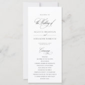 Programme de mariage blanc élégant classique calli (Devant)