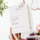 Programme de mariage blanc et bordeaux chic et sim