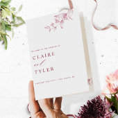 Programme de mariage blanc et bordeaux chic et sim