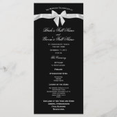 Programme de mariage blanc et noir (Devant)