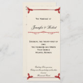 Programme de mariage blanc et rouge de mélèze d'hi (Devant / Derrière)