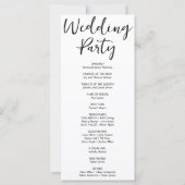 Programme de mariage blanc Étoiles filantes vertes (Dos)