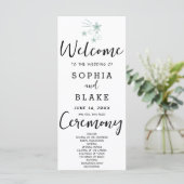 Programme de mariage blanc Étoiles filantes vertes (Debout devant)