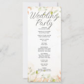 Programme de mariage blanc Feuille orange et vert (Dos)