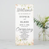 Programme de mariage blanc Feuille orange et vert (Debout devant)