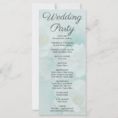 Programme de mariage blanc floral et vert clair (Dos)