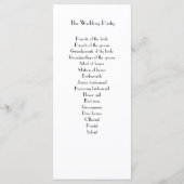 Programme de mariage blanc minimal déco (Dos)
