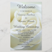 Programme de mariage blanc moderne (Devant)