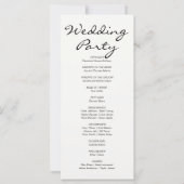 Programme de mariage blanc pour les Citrouilles or (Dos)