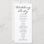 Programme de mariage blanc pour les Citrouilles or (Dos)