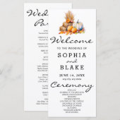 Programme de mariage blanc pour les Citrouilles or (Devant / Derrière)