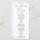 Programme de mariage blanc rustique avec marguerit (Dos)
