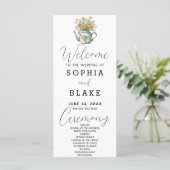 Programme de mariage blanc rustique avec marguerit (Debout devant)