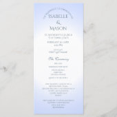 Programme de mariage bleu (Devant)