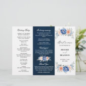 Programme de Mariage bleu bleu ardoise Dusty (Debout devant)