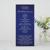 Programme de mariage bleu. Cérémonie hivernale noc (Debout devant)