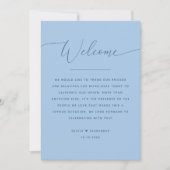 Programme de mariage Bleu ciel pastel | Calendrier (Devant)