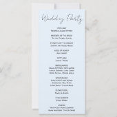 Programme de mariage bleu citrouille automne fleur (Dos)